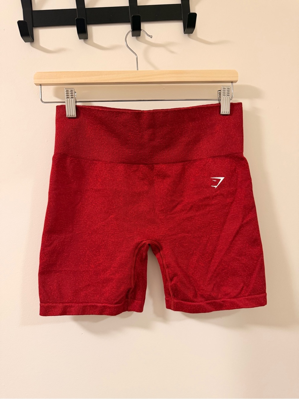 Gymshark Red High-Waist Bike Shorts